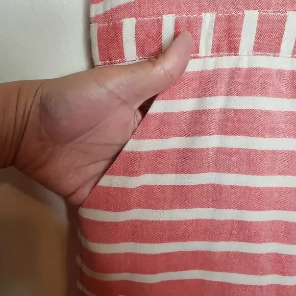 J Crew| Orange and cream striped boat dress - Picture 9 of 11